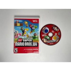 New Super Mario Bros. Wii Nintendo Wii, 2009 No Manual, W/Case -TESTED